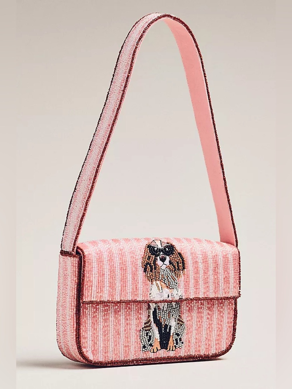 Anthropologie The Fiona Beaded Bag: Animal Edition Cocker Spaniel Dog - NWT